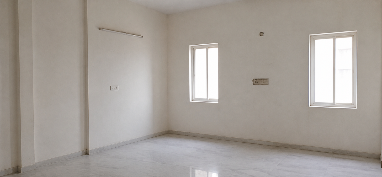 Before 1BHK Delhi small apartment empty interior