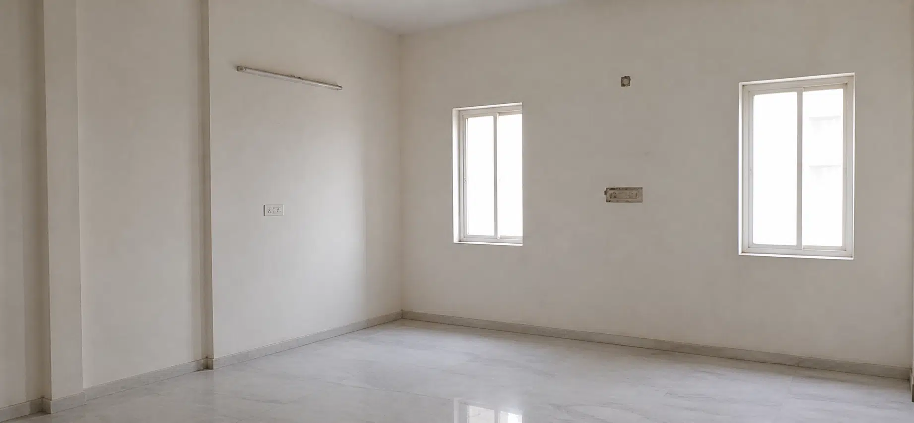 Before 1BHK Delhi small apartment empty interior