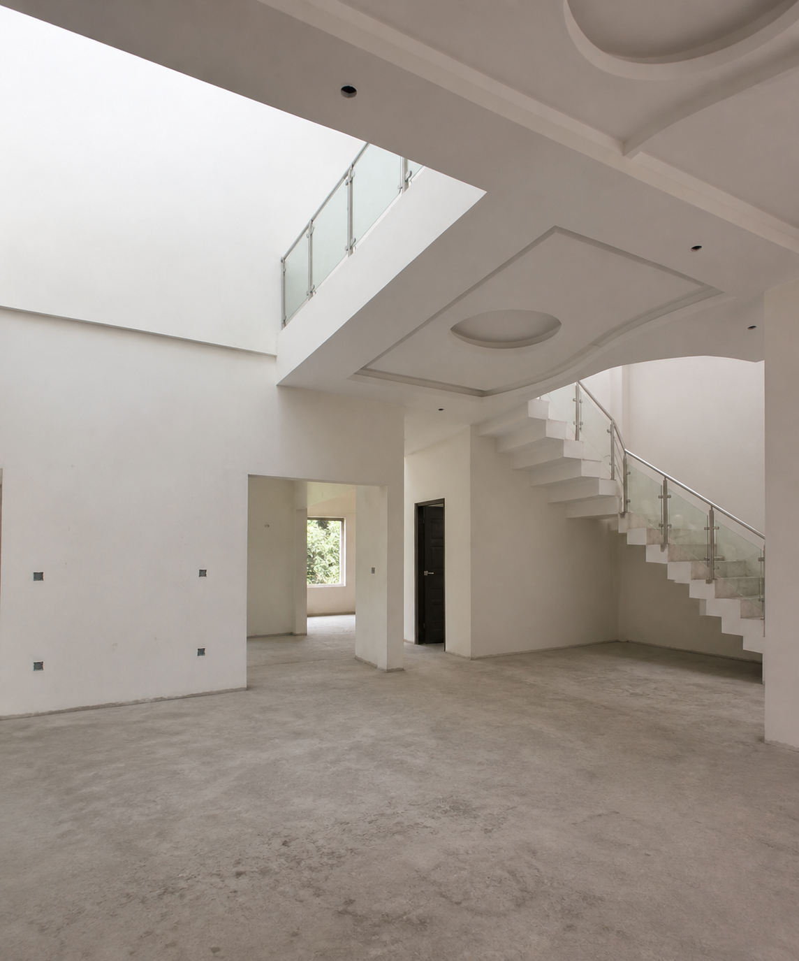 Before interior 2BHK Gurgaon apartment empty living room